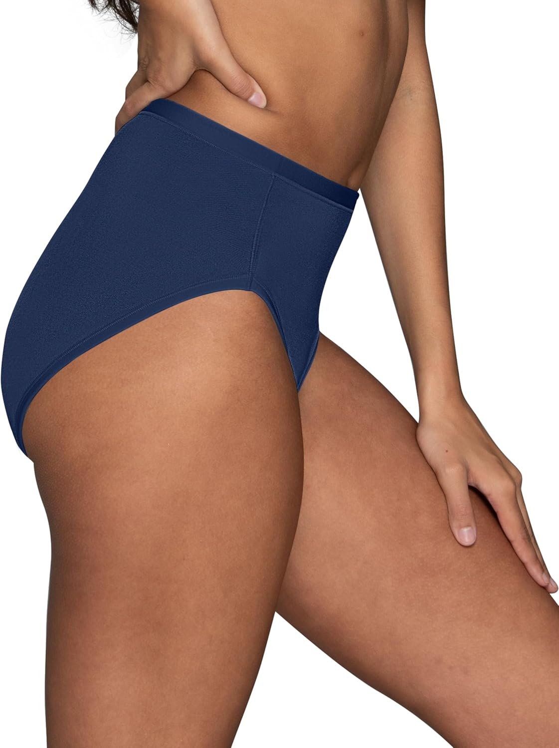 image:imageVanity Fair Womens Body Caress Flexible Fit PantiesHi Cut 3 Pack Baked BlushCasual NavyFawn