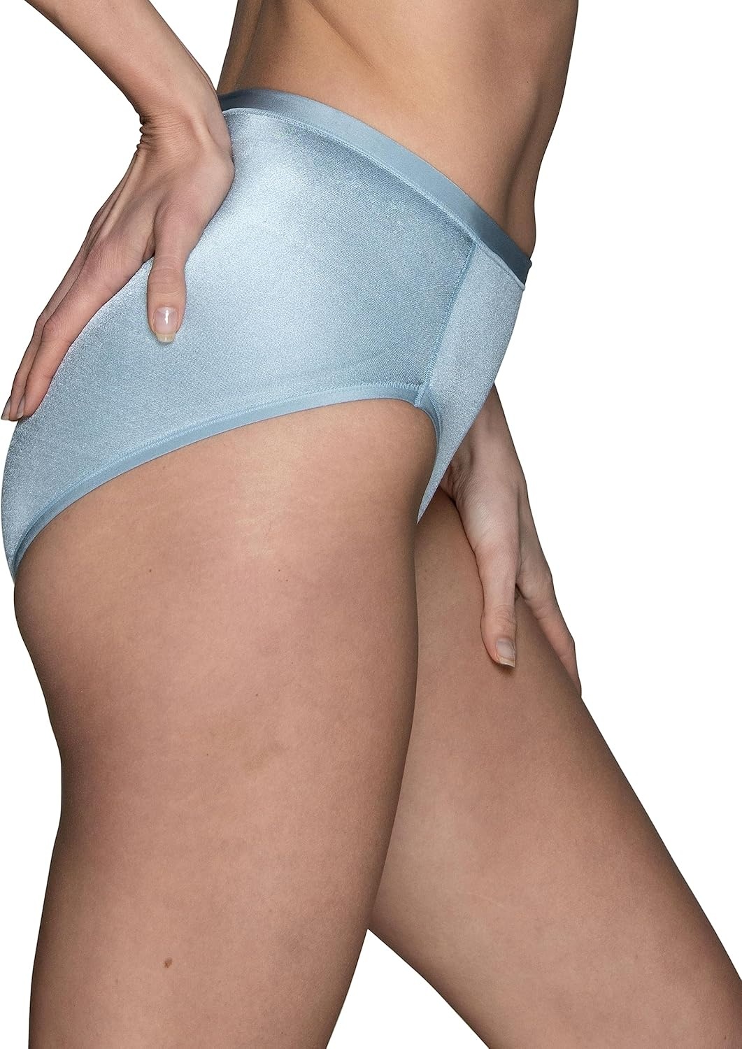 image:imageVanity Fair Womens Body Caress Flexible Fit PantiesHi Cut 3 Pack Seaside MistEndless BlueSteele Shadow
