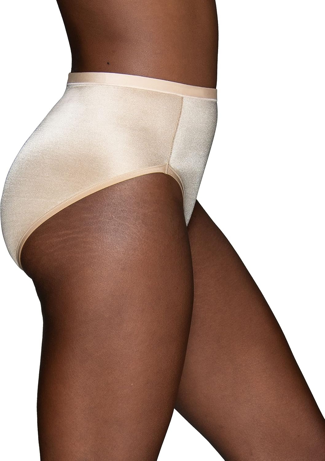 image:imageVanity Fair Womens Body Caress Flexible Fit PantiesHi Cut Damask Neutral