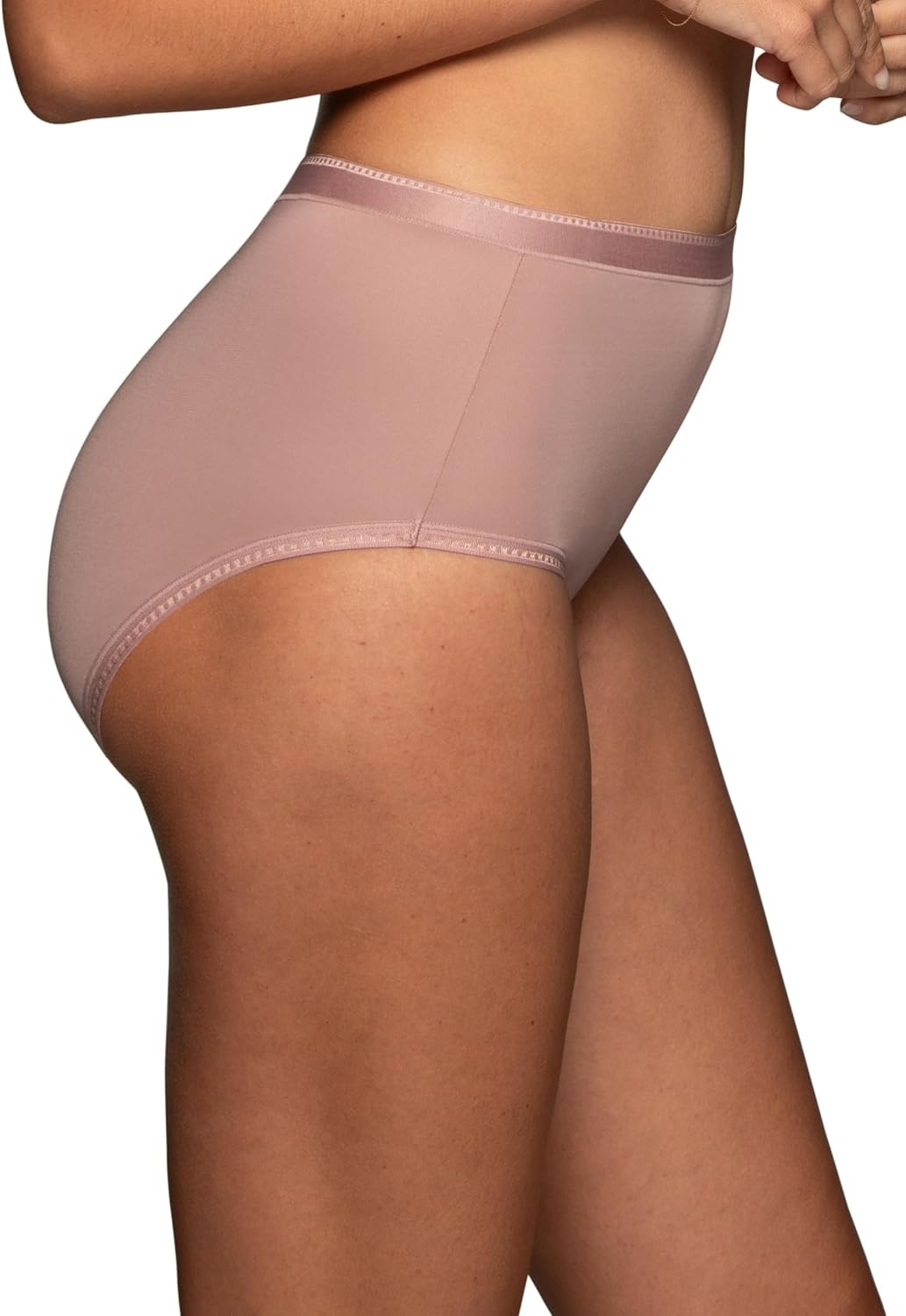 image:imageVanity Fair Womens Comfort Where It Counts No Ride Up PantiesBrief 3 Pack BlackBlushBlack