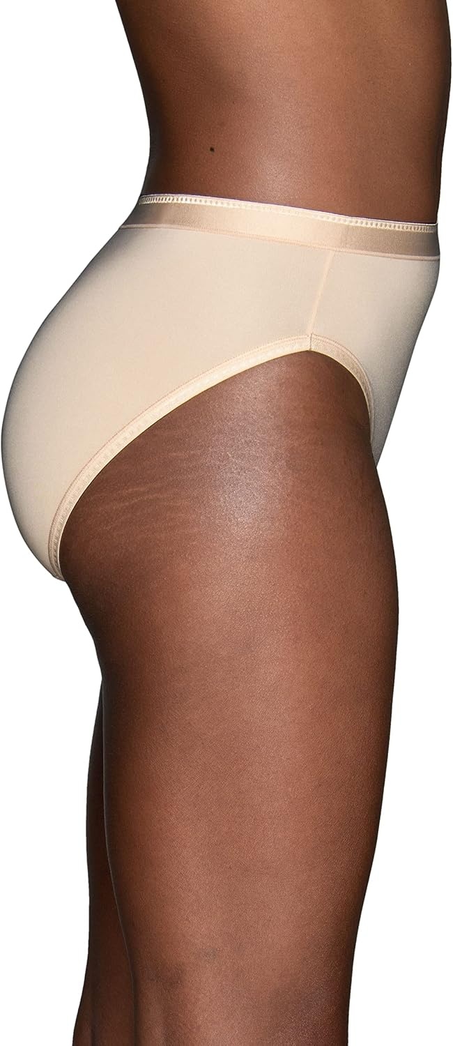 image:imageVanity Fair Womens Comfort Where It Counts No Ride Up PantiesHi Cut Damask Neutral