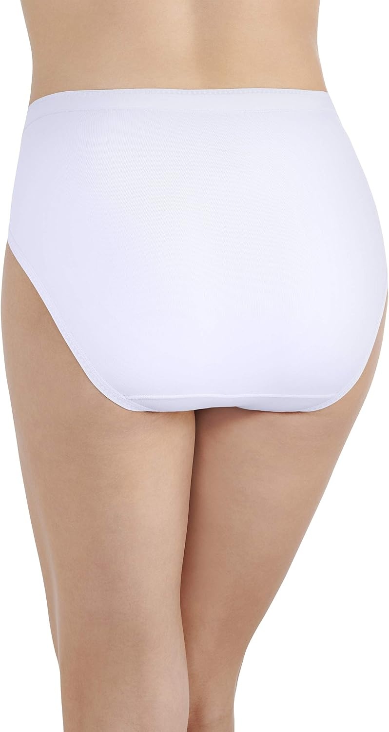 image:imageVanity Fair Womens Comfort Where It Counts No Ride Up PantiesHi Cut Star White