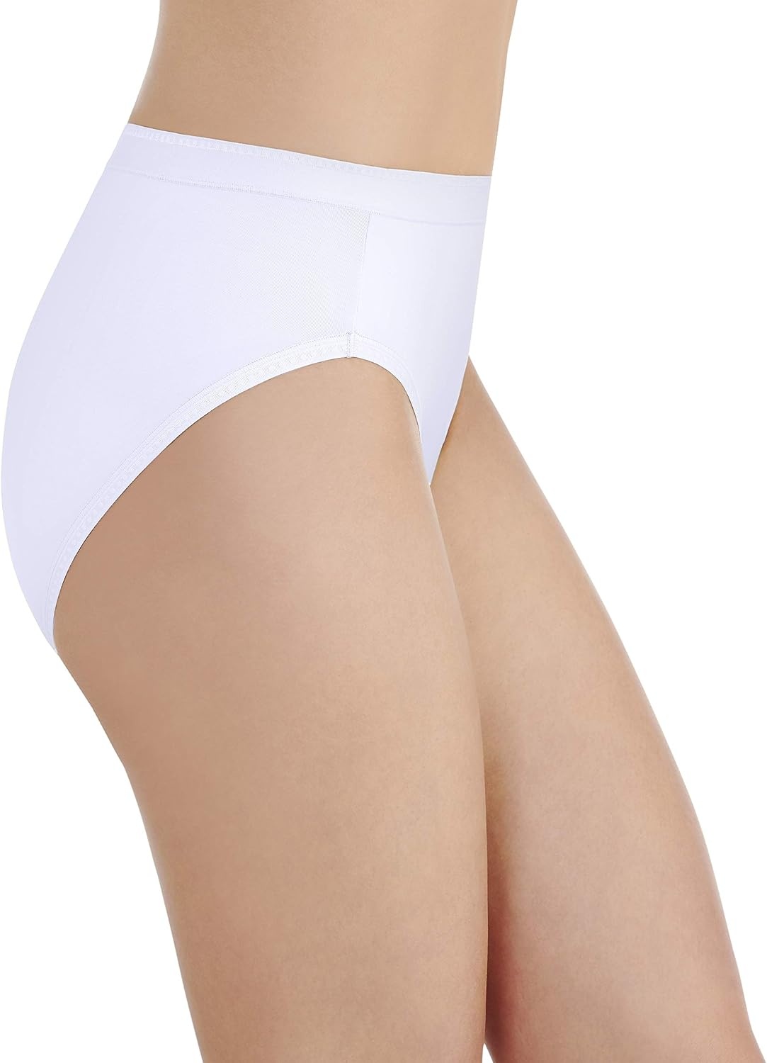 image:imageVanity Fair Womens Comfort Where It Counts No Ride Up PantiesHi Cut Star White