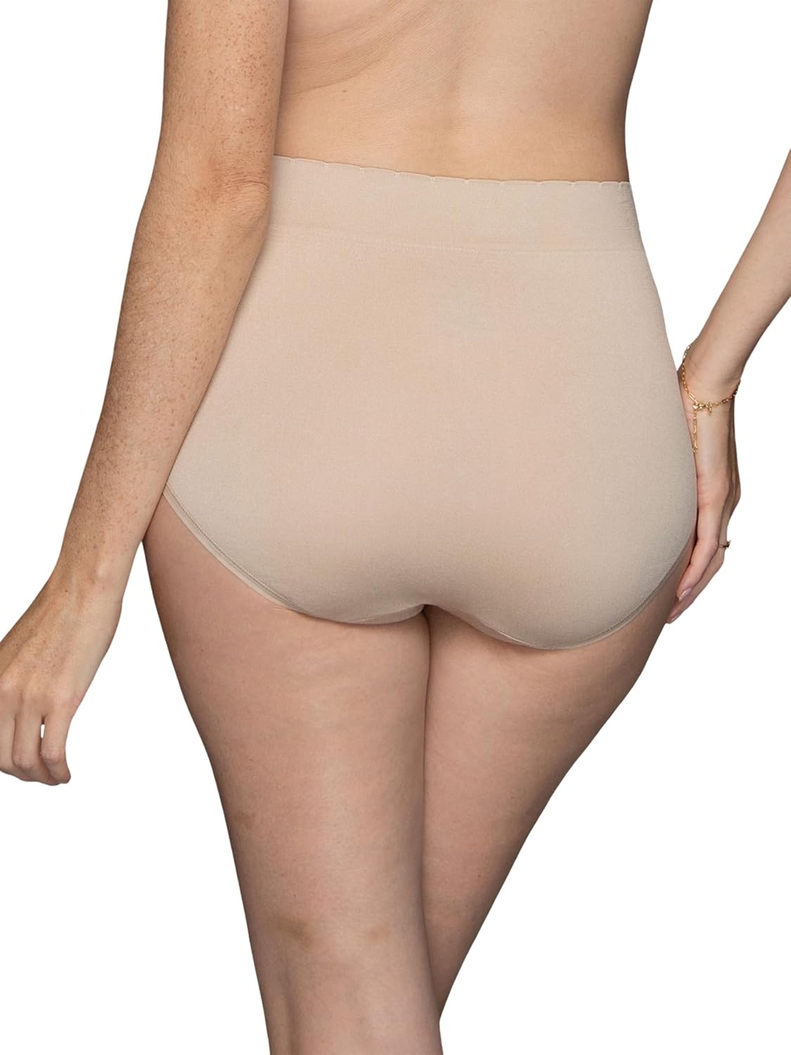 image:imageVanity Fair Womens No Pinch No Show Seamless UnderwearBrief 3 Pack NeutralNeutralNeutral