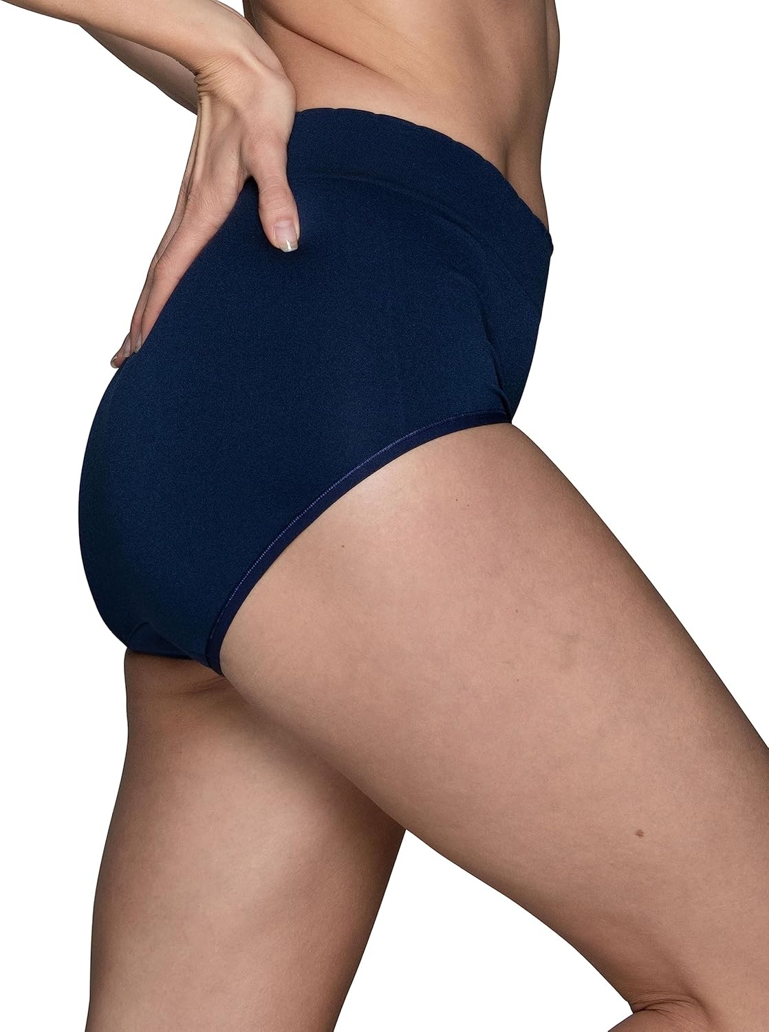 image:imageVanity Fair Womens No Pinch No Show Seamless UnderwearBrief 3 Pack Premium PlumNeutralGhost Navy