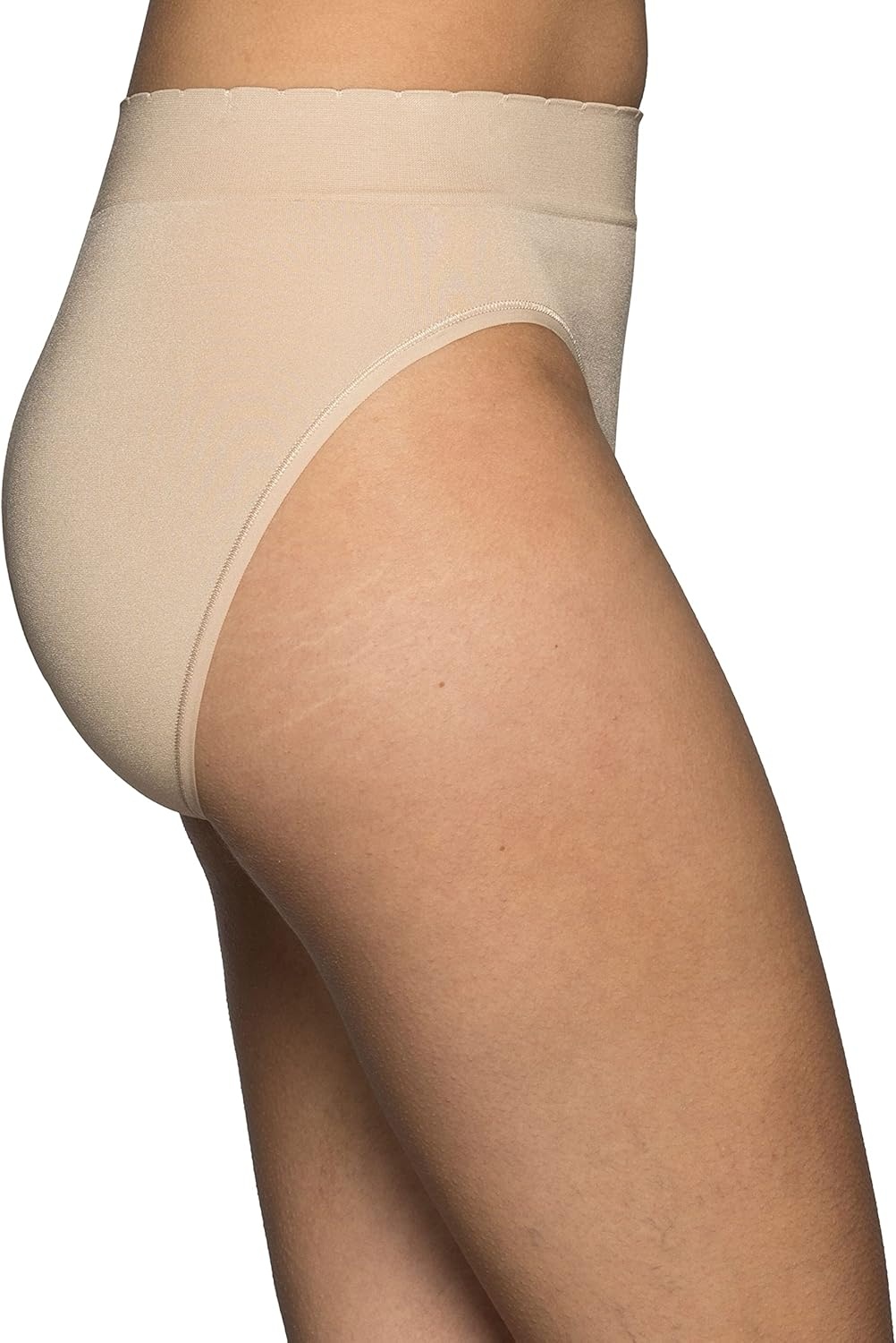 image:imageVanity Fair Womens No Pinch No Show Seamless UnderwearHi Cut 3 Pack QuartzWhiteNeutral
