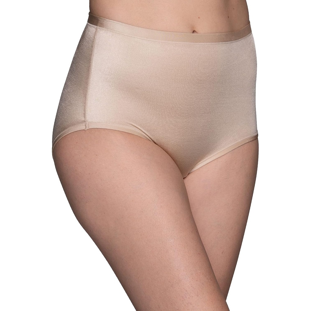 image:imageVanity Fair Womens Body Caress Flexible Fit PantiesBrief Damask Neutral