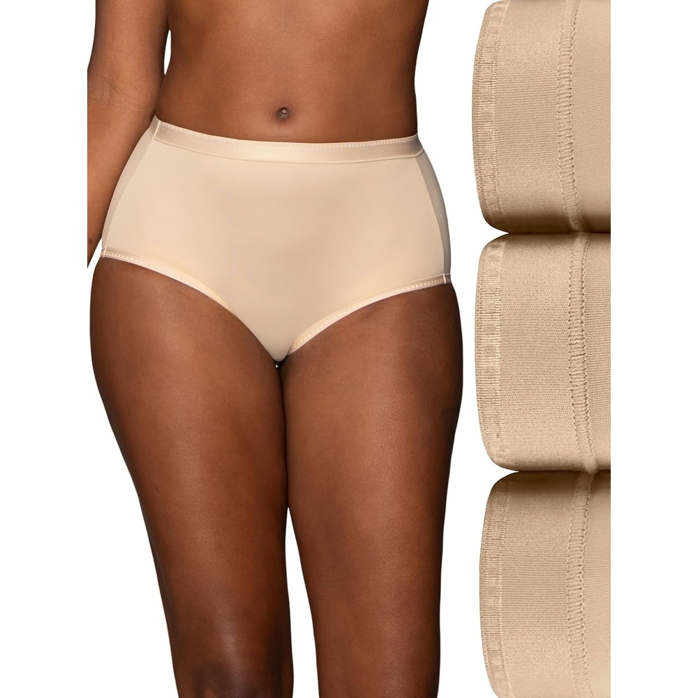 image:imageVanity Fair Womens Comfort Where It Counts No Ride Up PantiesBrief 3 Pack Neutral
