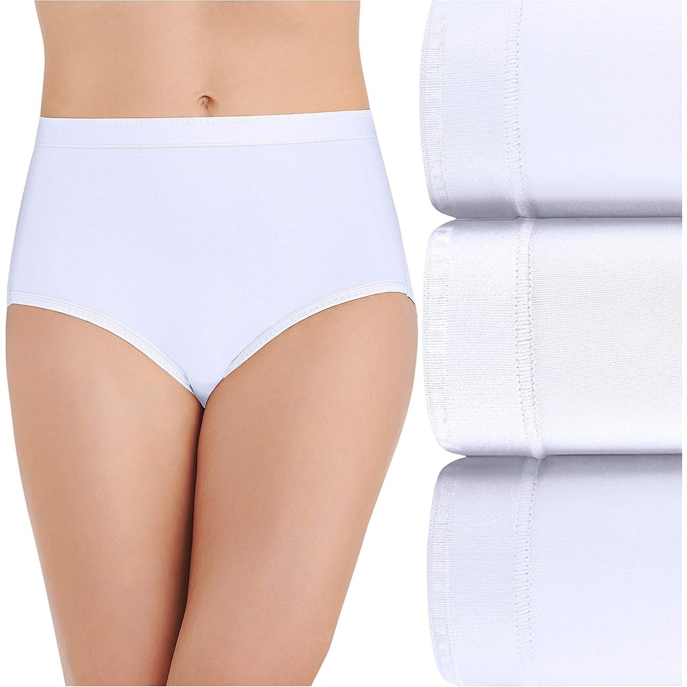 image:imageVanity Fair Womens Comfort Where It Counts No Ride Up PantiesBrief 3 Pack White