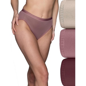 image:imageVanity Fair Womens Comfort Where It Counts No Ride Up PantiesHi Cut  3 Pack  Premium Plum Flushed Fig Cashmere