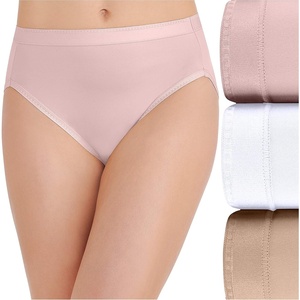 image:imageVanity Fair Womens Comfort Where It Counts No Ride Up PantiesHi Cut  3 Pack  QuartzWhiteBeige