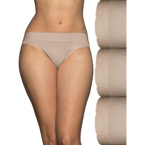 image:imageVanity Fair Womens No Pinch No Show Seamless UnderwearBikini  3 Pack  NeutralNeutralNeutral
