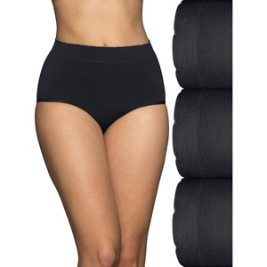 image:imageVanity Fair Womens No Pinch No Show Seamless UnderwearBrief  3 Pack  BlackBlackBlack