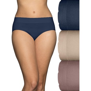 image:imageVanity Fair Womens No Pinch No Show Seamless UnderwearHipster  3 Pack  ChocolateNeutralNavy