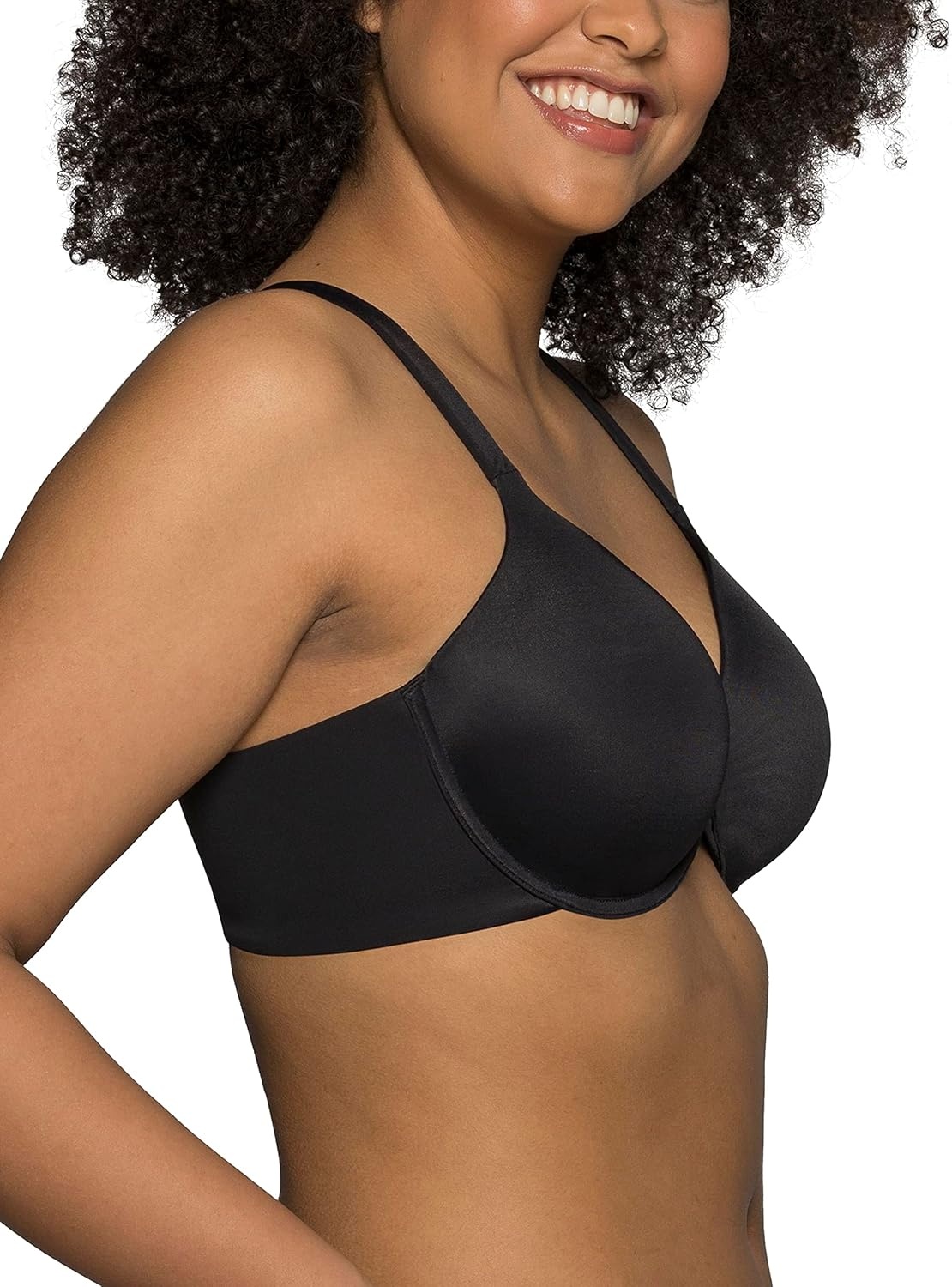 image:imageVanity Fair Womens Light Lift Bra Comfort Straps amp No Poke Underwire 34B44DDBack Smoothing 78349 Black