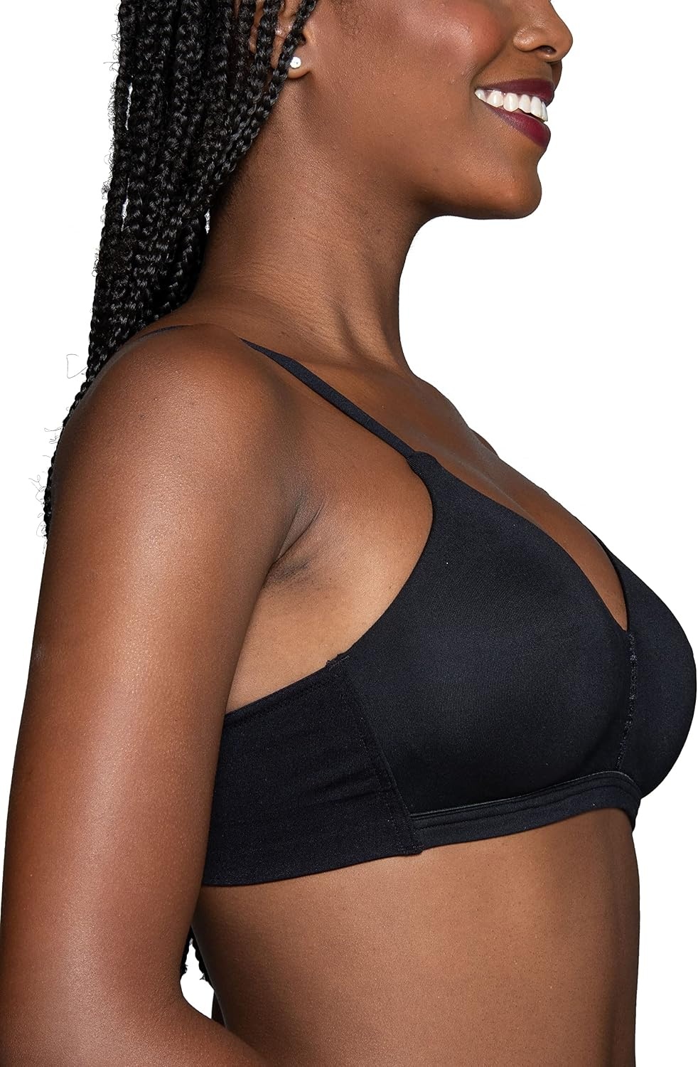 image:imageVanity Fair Womens Wireless Beyond Comfort Bra with Seamless Back 34B44DDAverage Figure Black