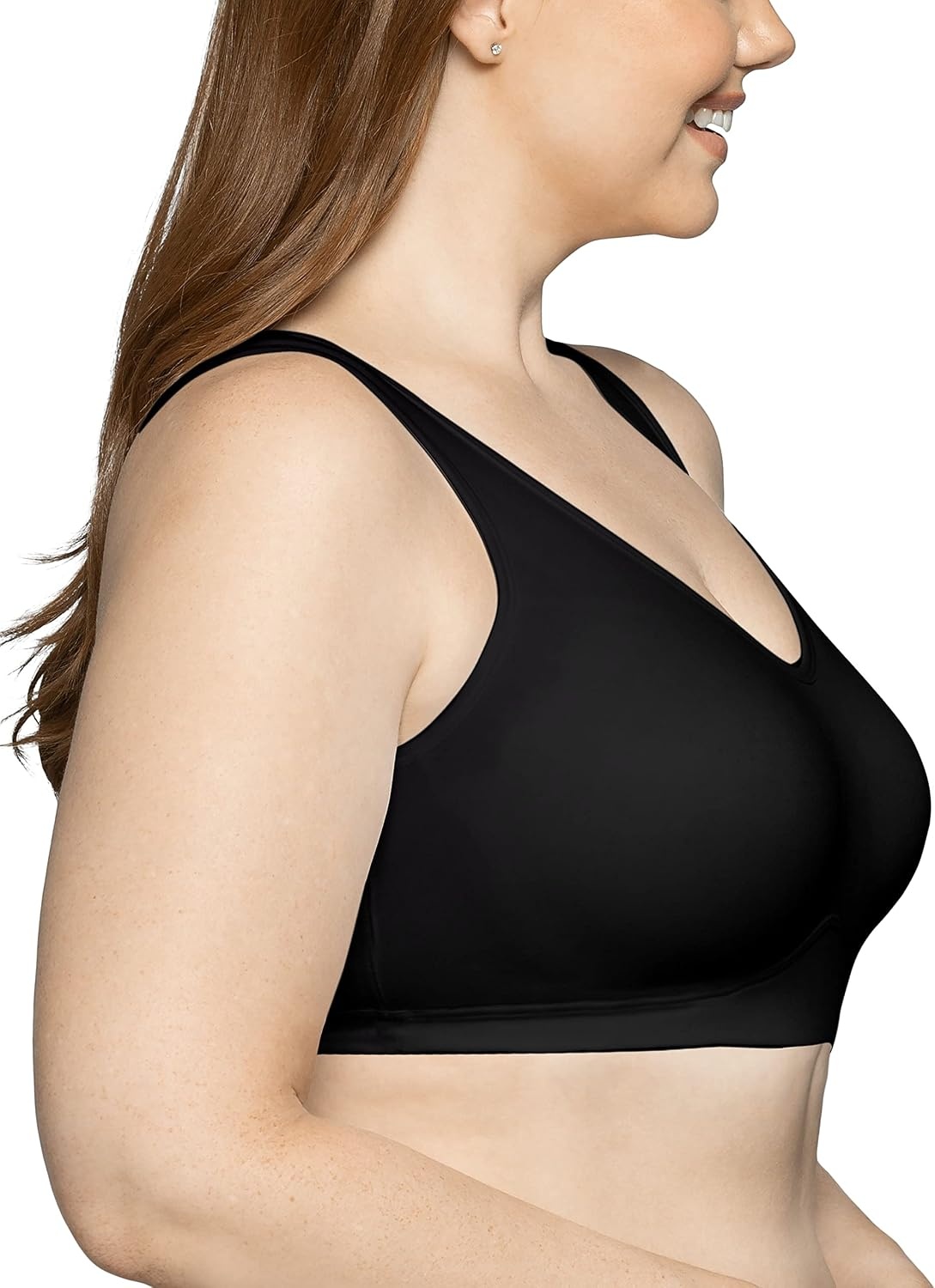 image:imageVanity Fair Womens Wireless Beyond Comfort Bra with Seamless Back 34B44DDBlack