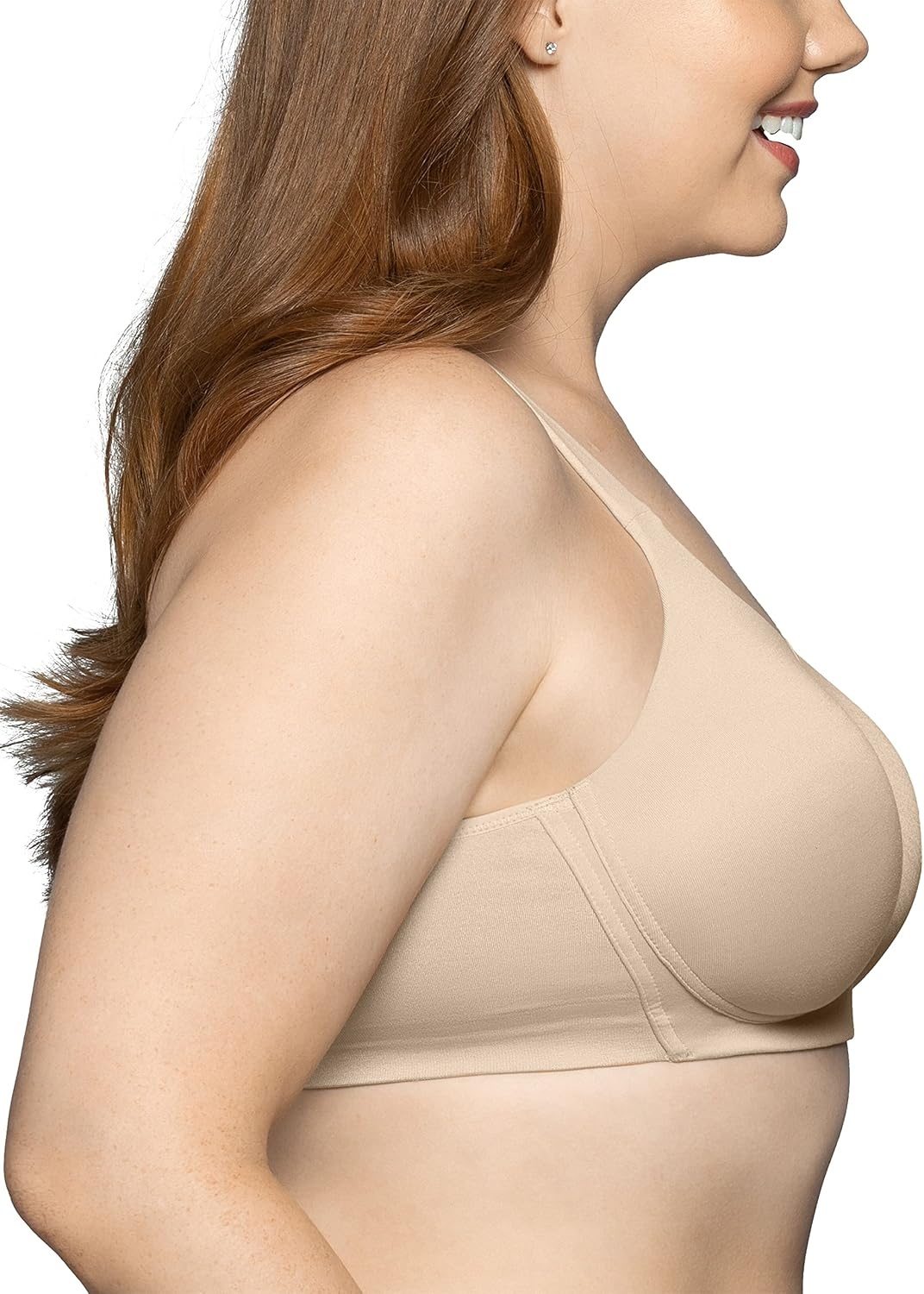image:imageVanity Fair Womens Wireless Beyond Comfort Bra with Seamless Back 34B44DDNeutral