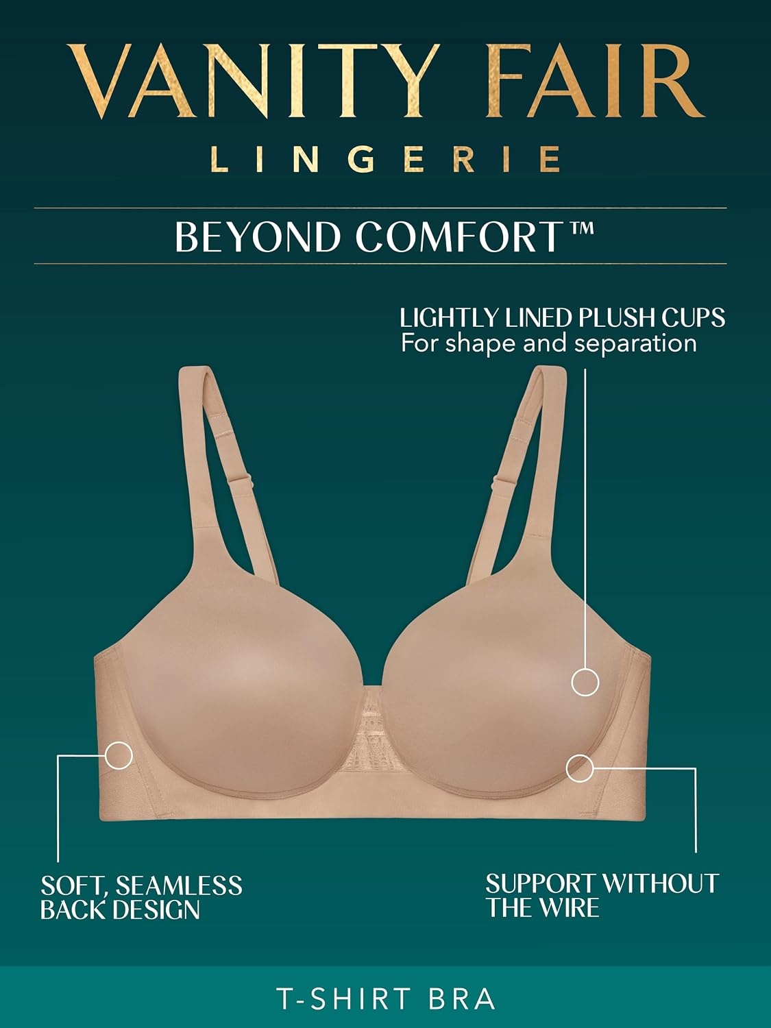 image:imageVanity Fair Womens Wireless Beyond Comfort Bra with Seamless Back 34B44DDQuartz