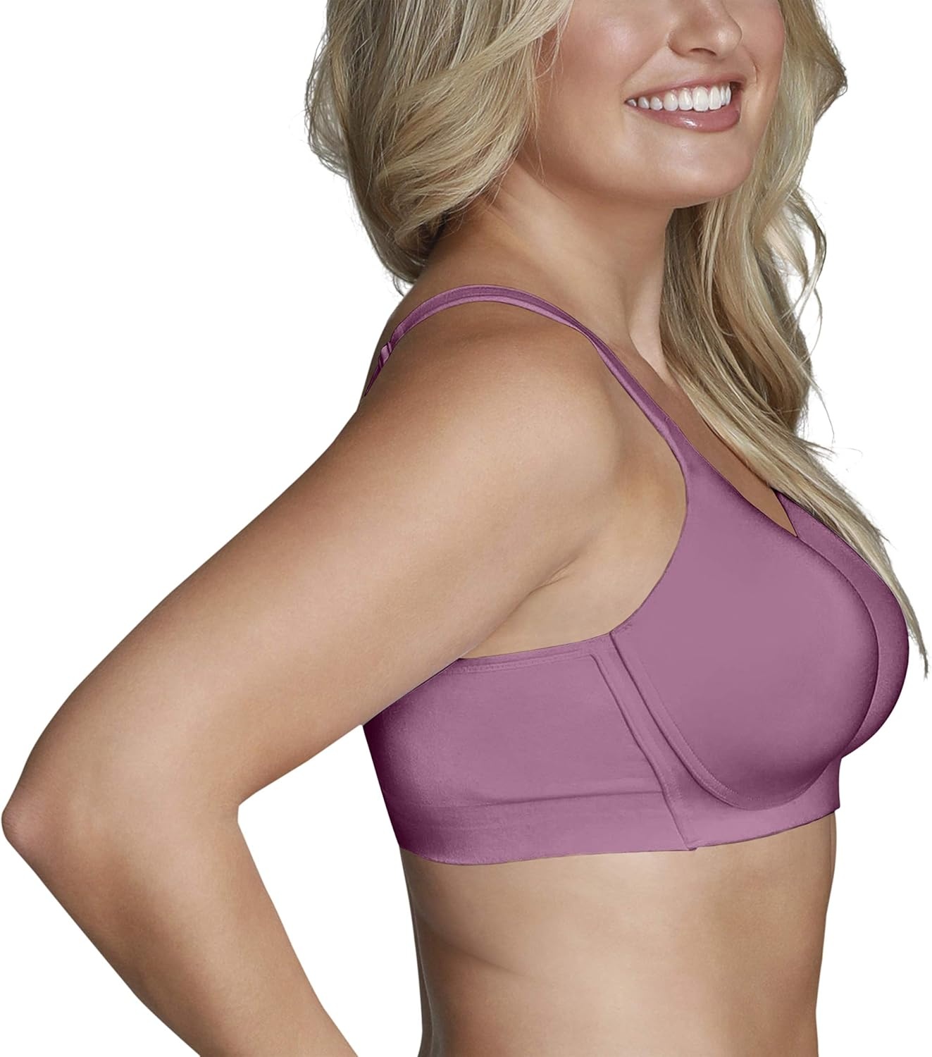 image:imageVanity Fair Womens Wireless Beyond Comfort Bra with Seamless Back 34B44DDRosy Glow