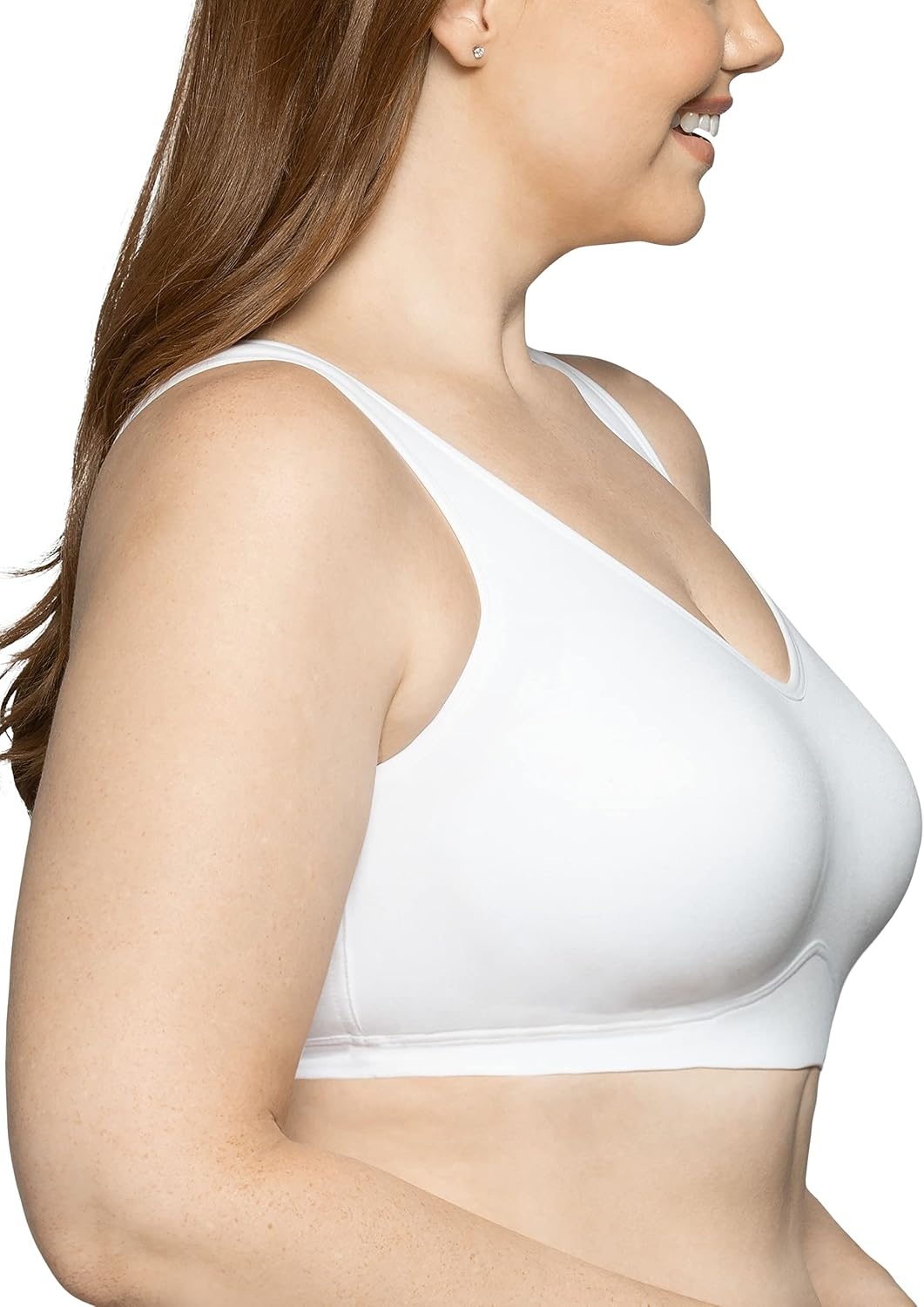 image:imageVanity Fair Womens Wireless Beyond Comfort Bra with Seamless Back 34B44DDWhite