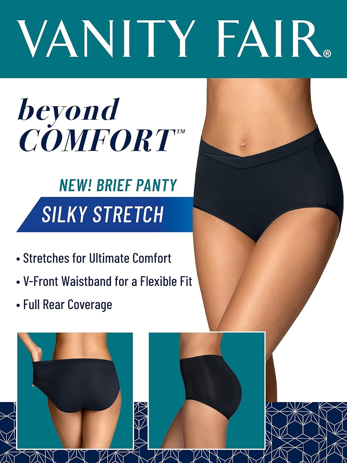 image:imageVanity Fair womens Beyond Comfort Brief PantiesSilky Stretch Quartz