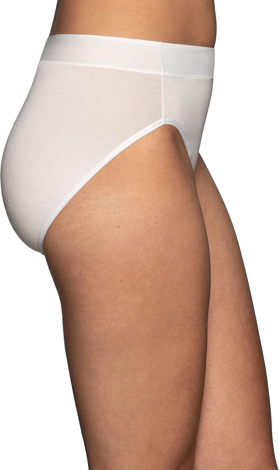 image:imageVanity Fair womens Beyond Comfort Hi Cut PantiesModal White
