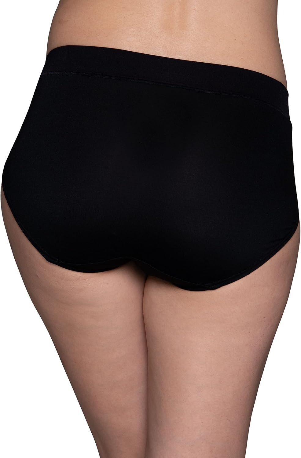 image:imageVanity Fair womens Beyond Comfort Hi Cut PantiesSeamless Waist Black