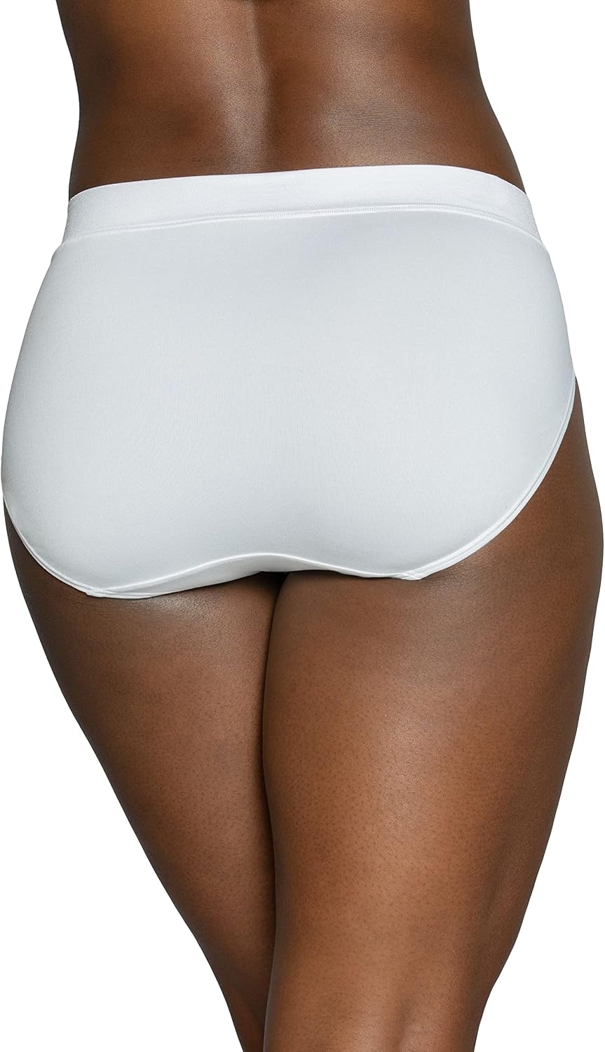 image:imageVanity Fair womens Beyond Comfort Hi Cut PantiesSeamless Waist White