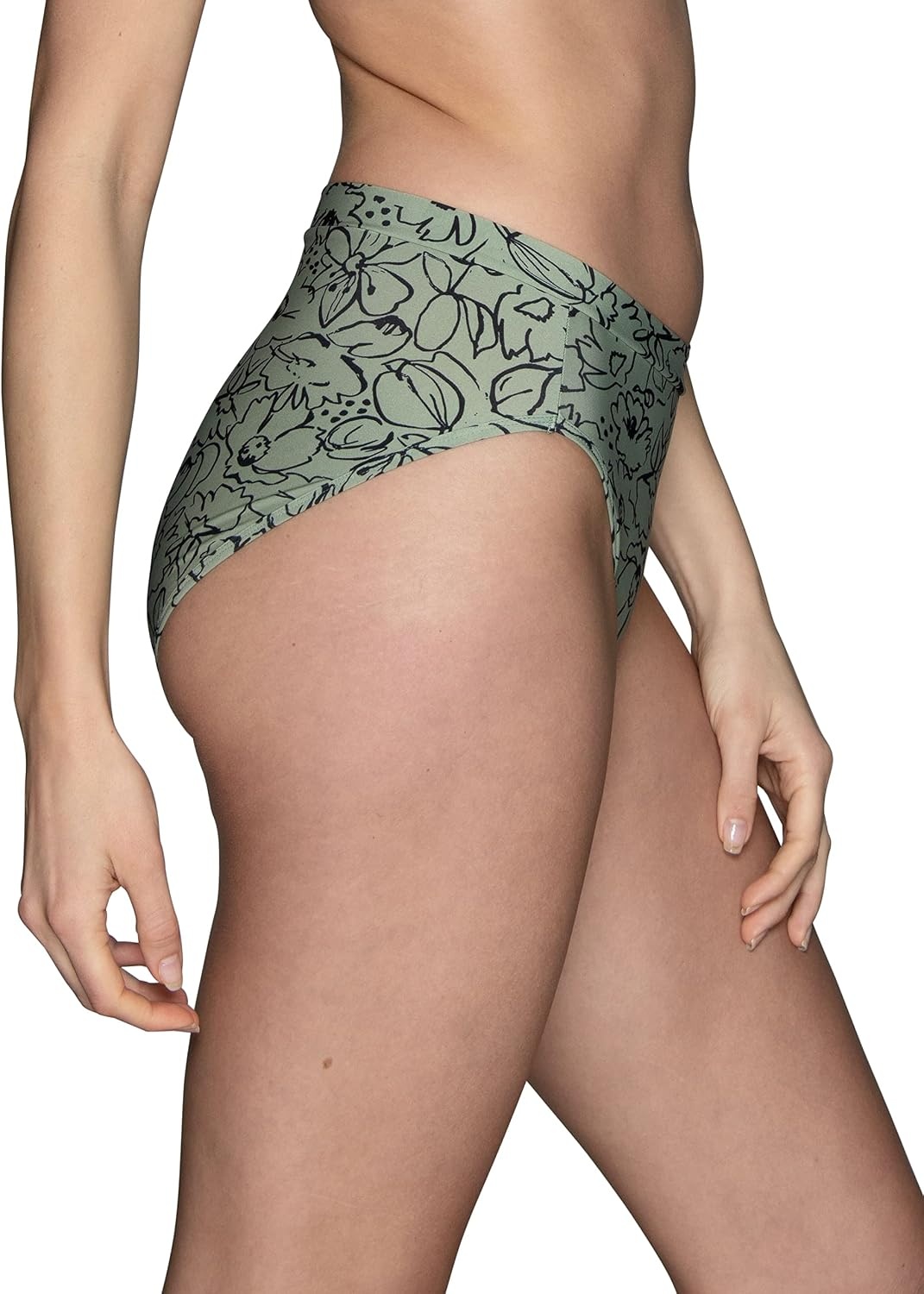 image:imageVanity Fair womens Beyond Comfort Hi Cut PantiesSilky Stretch Unwind Print