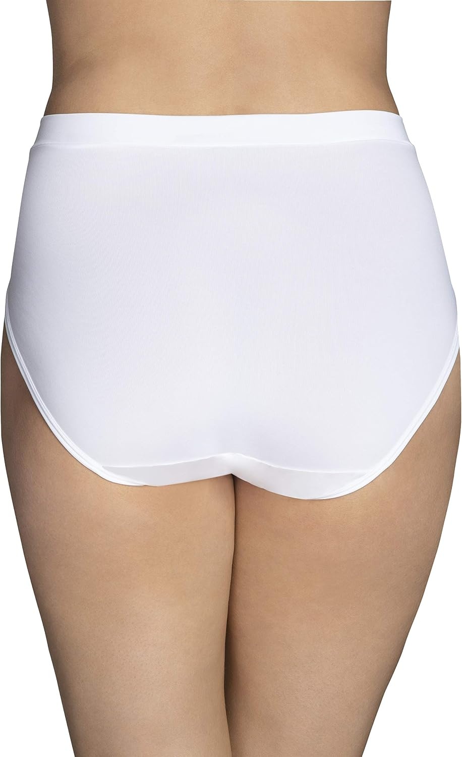 image:imageVanity Fair womens Beyond Comfort Hi Cut PantiesSilky Stretch White