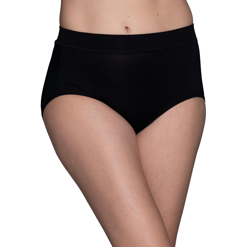 image:imageVanity Fair womens Beyond Comfort Brief PantiesSeamless Waist Black