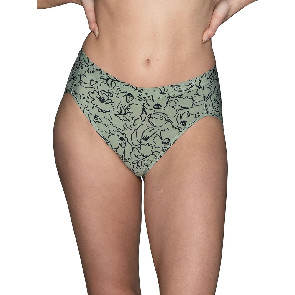 image:imageVanity Fair womens Beyond Comfort Hi Cut PantiesSilky Stretch Unwind Print