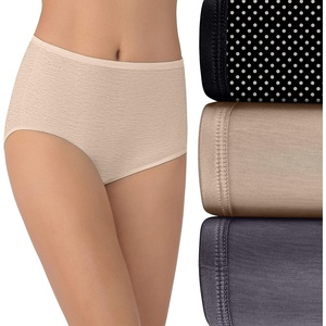 image:imageVanity Fair Womens Illumination Brief Panties Regular amp Plus Size 3 Pack  Dot PrintBeigeSteele 8