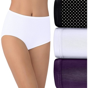 image:imageVanity Fair Womens Illumination Brief Panties Regular amp Plus Size 3 Pack  Dot PrintWhiteSangria 8