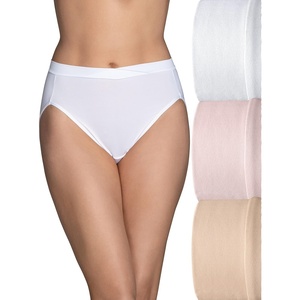 image:imageVanity Fair womens Beyond Comfort Hi Cut PantiesSilky Stretch  3 Pack  WhiteQuartzNeutral